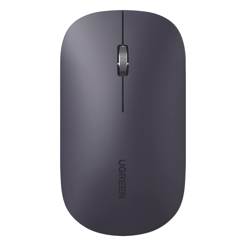 Mouse inalámbrico 2.4 GHz | Ultra Delgado y Silencioso | DPI 1000/1600/2000/4000 (Ajustable)  | Alcance 10m | Scroll de Aluminio | Adaptable a diferentes superficies | Diseño suave al tacto | Contiene Receptor USB | Color Negro.