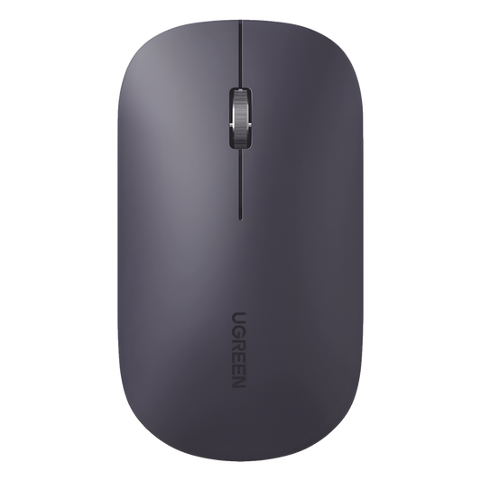 Mouse inalámbrico 2.4 GHz | Ultra Delgado y Silencioso | DPI 1000/1600/2000/4000 (Ajustable)  | Alcance 10m | Scroll de Aluminio | Adaptable a diferentes superficies | Diseño suave al tacto | Contiene Receptor USB | Color Negro.