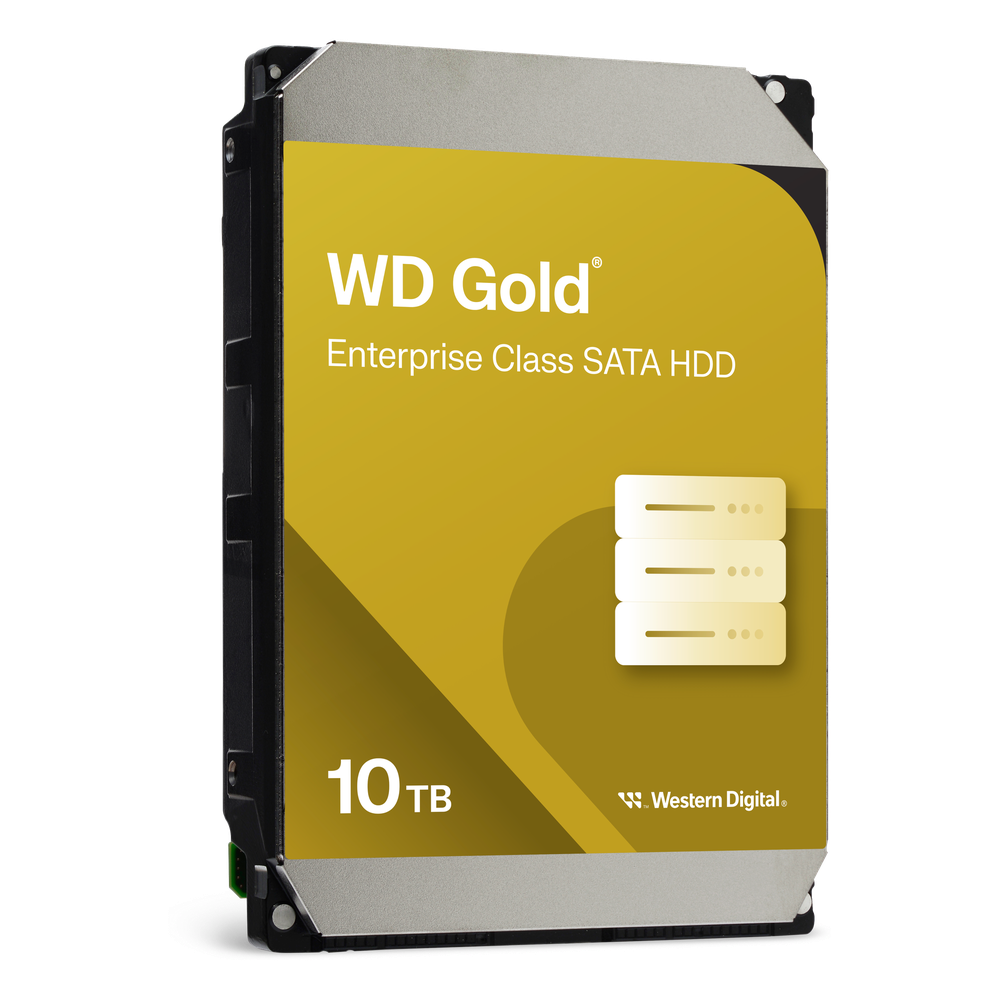 Disco Duro Empresarial WD Gold / SATA 6 Gb/s / 10 TB / 7200 RPM / Tecnología HelioSeal / ArmorCache / 5 Años Garantía / 2.5M Horas MTBF