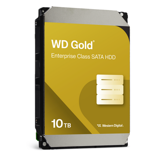 Disco Duro Empresarial WD Gold / SATA 6 Gb/s / 10 TB / 7200 RPM / Tecnología HelioSeal / ArmorCache / 5 Años Garantía / 2.5M Horas MTBF