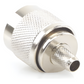 Conector N Macho para 75 Ohm de Anillo Plegable para Cable RG-59, Niquel/Oro/Teflón