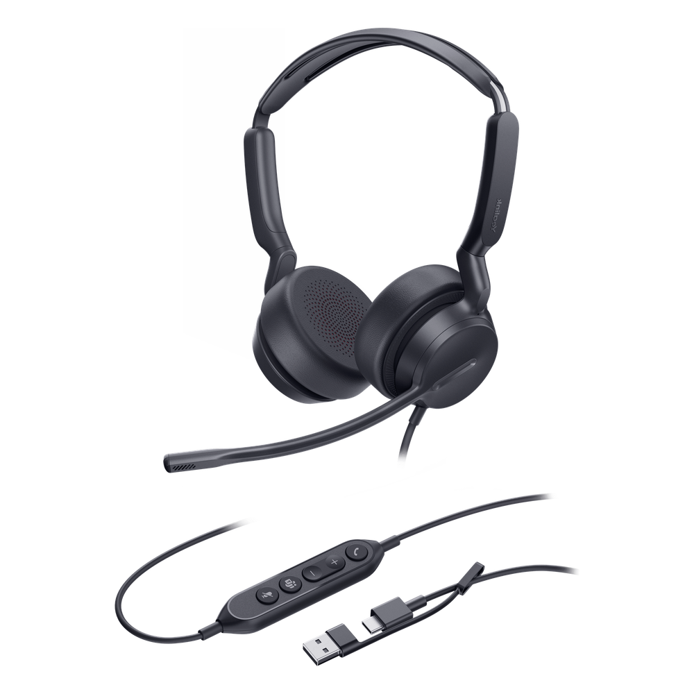 Diadema Alámbrica Yealink UH42 Dual con Audio HD y Conectividad USB-C/A Certificada con Microsoft Teams