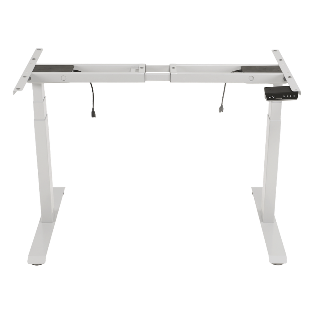 Base de Escritorio Motorizado Profesional / Altura Ajustable 60-125cm / Estructura Estable / Funcionamiento Suave / 3 Preset de Posiciones / Color Blanco / Soporta hasta 100Kg de carga
