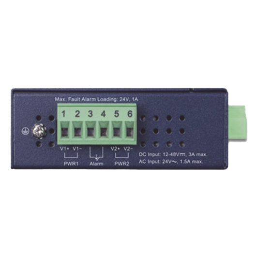 Convertidor de Medios PoE Industrial, Puerto SFP 1000BASE-SX/LX a Puerto RJ45 Gigabit con Salida PoE 802.3at (Hasta 30 W).