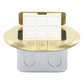 Mini Caja de Piso Redonda para Datos o Conectores Tipo Keystone, Color Bronce (3 Contactos) (11000-12102)