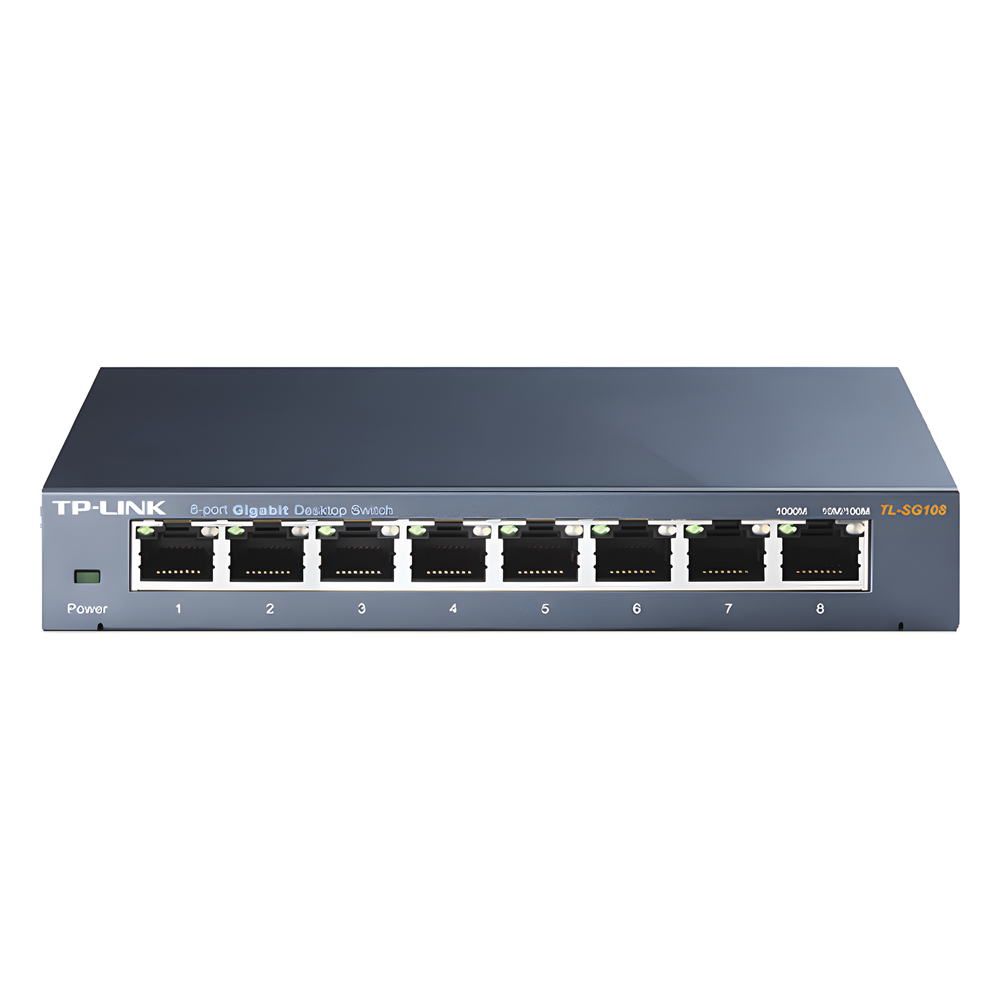 Switch Gigabit no administrable de 8 puertos 10/100/1000 Mbps