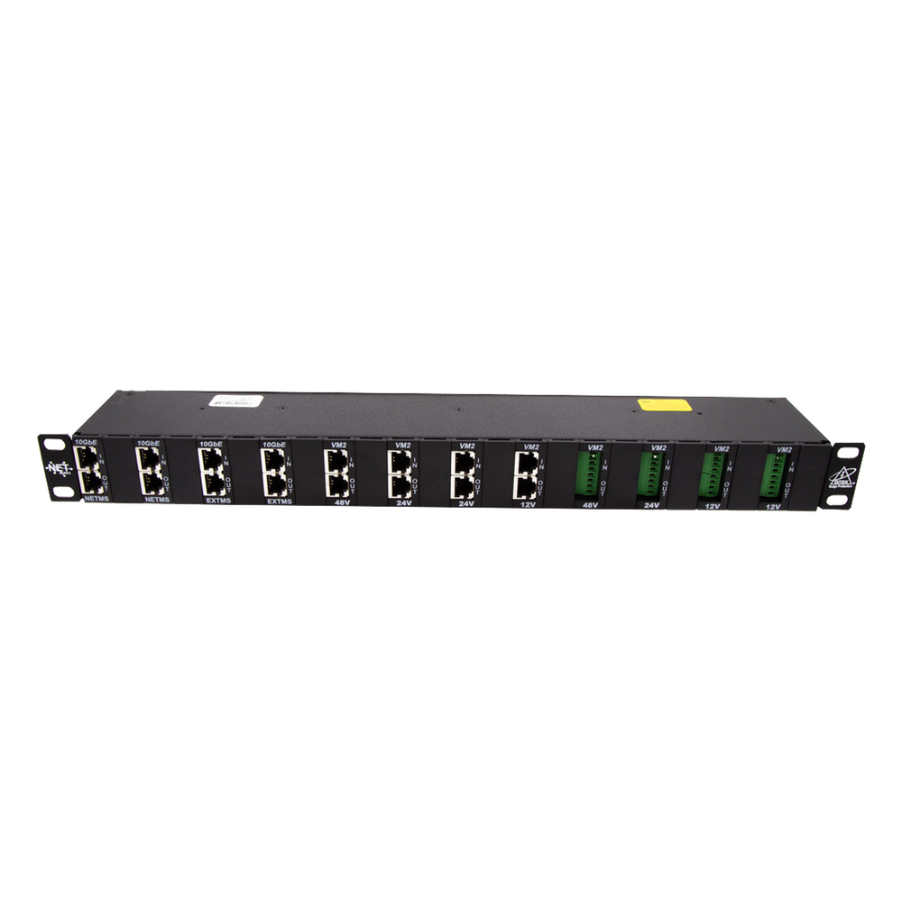 Gabinete de 24 Canales para Montaje en Rack, Compatible con el Módulo de protección DTK-NETMS