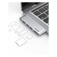 Hub USB-C 6 en 1 / 2xUSB-A 3.0 (5Gbps) / HDMI 4K@30Hz / Puerto PD 100W / Lector SD+MicroSD / Aluminio / Compatible Thunderbolt 3 / Compacto 110x29x8.5mm
