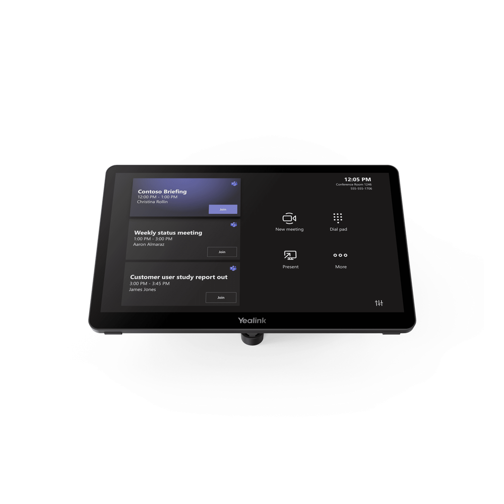 Pantalla Tactil MTouch Plus para Sistemas Microsoft Teams Rooms Yealink con Diseño Avanzado y Control Colaborativo
