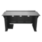 Escritorio Estación Mobiliaria Profesional de Monitoreo y Control / Videovigilancia / Acceso / Alarmas / Etc... / Metal Negro y Madera Tono Oscuro