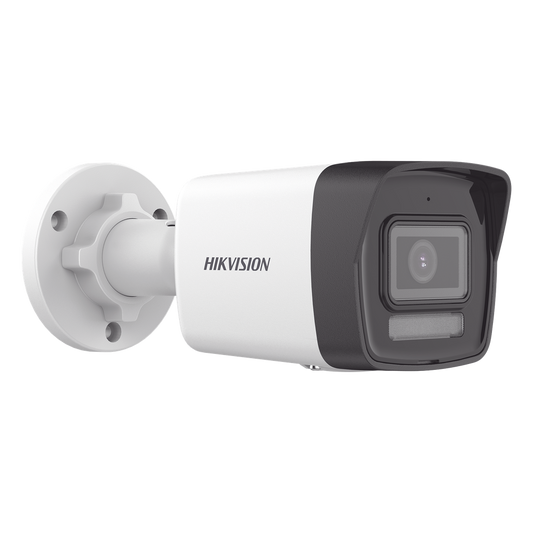 [Dual Light] Bala IP 2 Megapixel / Lente 2.8 mm / 30 mts IR + 30 mts Luz Blanca / Micrófono Integrado / Motion Detection 2.0 / Exterior IP67 / H.265 / PoE / Micro SD