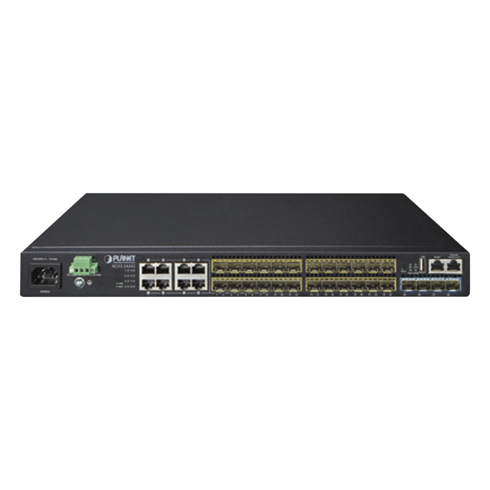 Switch Core Capa 3, 24 Puertos SFP 100/1000X, 8 Puertos Compartidos Gigabit Ethernet, 4 Puertos SFP de 10 Gbps