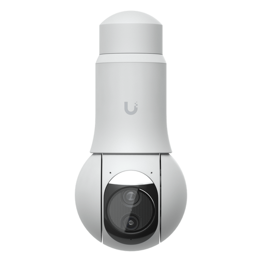 Cámara UniFi Protect G6 PTZ Color Blanco, Doble Lente 4K, Zoom Híbrido 10x, Motor AI Multi-TOPS, Visión Nocturna IR 30m, Audio Bidireccional, Protección IP66, Resistencia al Vandalismo IK04
