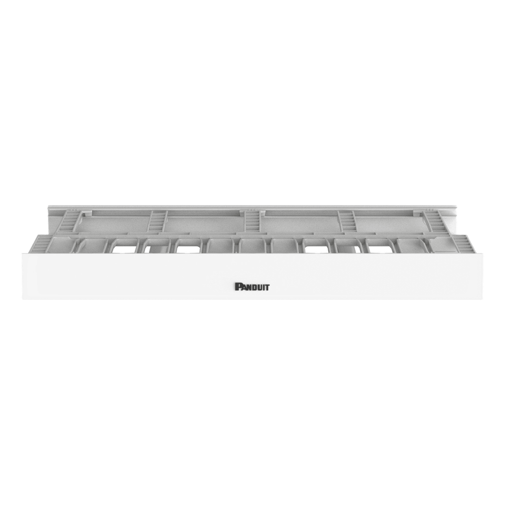 Organizador de Cables Horizontal NetManager de Alta Densidad, Doble (Frontal y Posterior), Para Rack de 19in, 1UR, Color Blanco