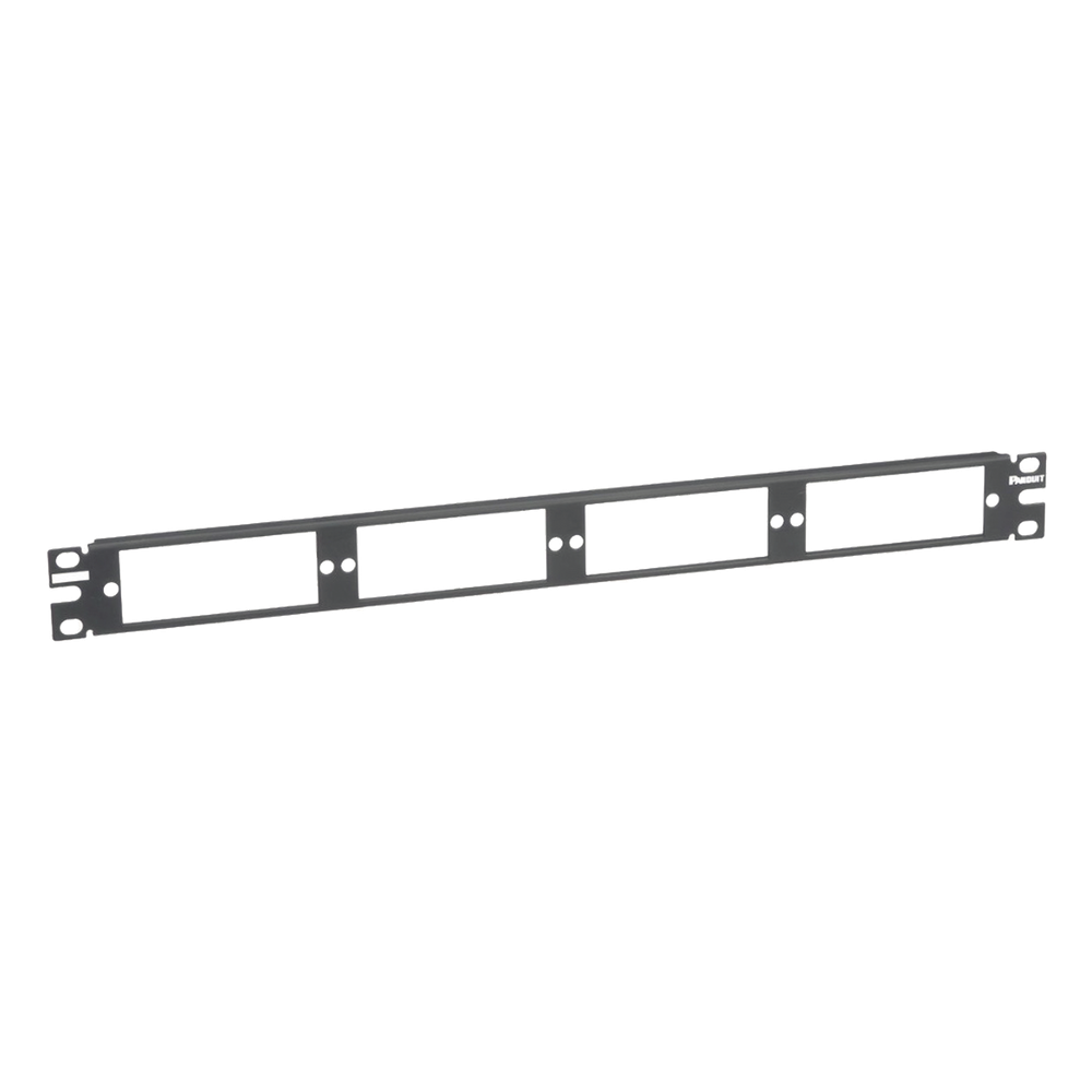 Patch Panel de Fibra Óptica, Para 4 Placas Acopladoras FAP o FMP, Color Negro, 1UR