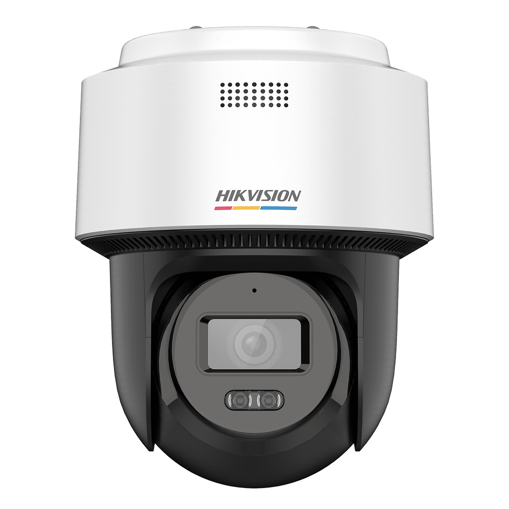 [ColorVu + Dual Light] Cámara Exterior PT TurboHD 3K  / Audio Bidireccional y Sirena / Luz Blanca 40 m / IP66 / -30°C a 60°C / Material Plástico