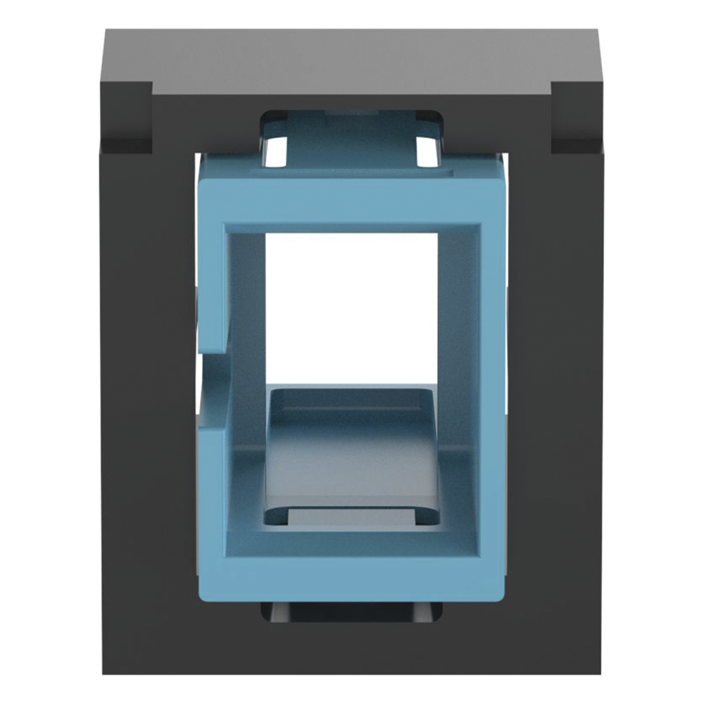 Módulo Acoplador SC Simplex, para Fibra Óptica Multimodo OM3/OM4, Tipo Mini-Com, Color Aqua