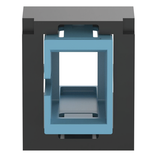 Módulo Acoplador SC Simplex, para Fibra Óptica Multimodo OM3/OM4, Tipo Mini-Com, Color Aqua