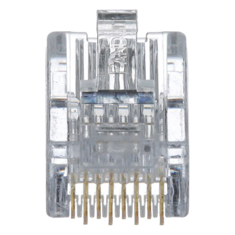 Plug RJ45 Cat5e, Para Cable UTP de Calibres 24-26 AWG, Chapado en Oro de 50 Micras, Paquete de 100 Piezas