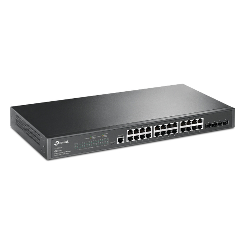 Switch Omada SDN Administrable / 24 puertos Gigabit y 4 puertos SFP / Funciones sFlow, QinQ y QoS / Administración centralizada OMADA