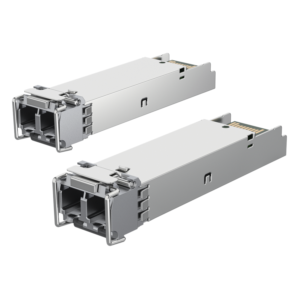 UFiber Módulo SFP, transceptor MiniGibic MultiModo 1 Gbps, distancia 550m, conectores LC, paquete de 2 piezas