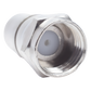 Conector F Macho, Plegable con PIN para Cable RG-6, Cuerpo de Bronce Niquelado.