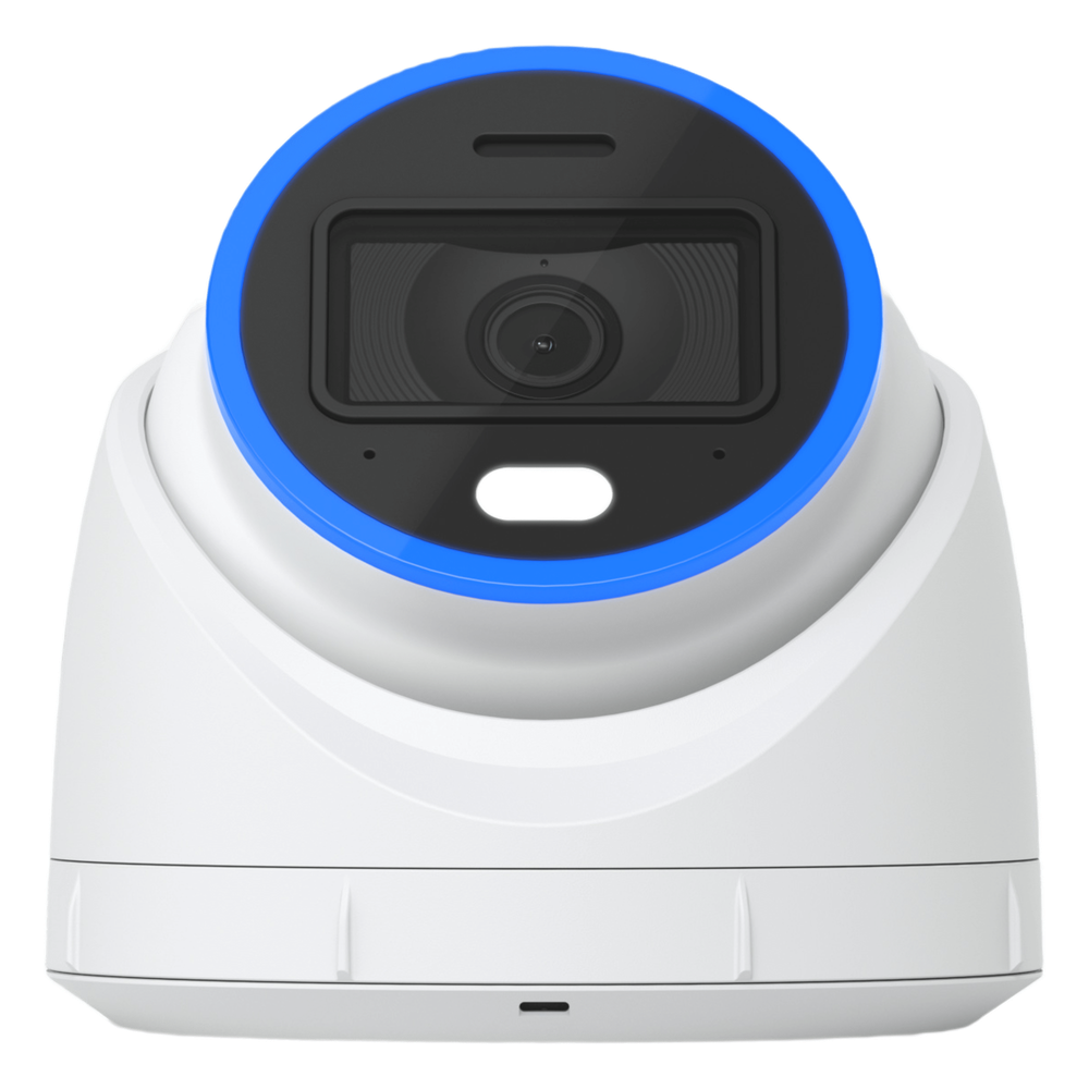 Cámara UniFi Protect Turret AI blanca / 4K(8MP) / Ángulo ultra-ancho 109.9 / Visión Nocturna IR 40 m / AI Avanzado: Reconocimiento de Rostros y Matrículas / LED para color en la noche / Micrófono 2 vías / ranura M