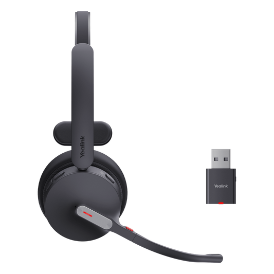 Diadema Inalámbrica WH64 Hybrid Mono UC de Yealink con Bluetooth 5.2 y Conectividad UC Plug-and-Play
