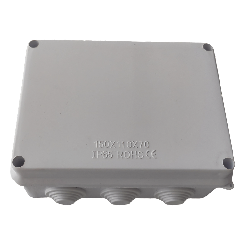 Caja de Derivación-Conexión para Exterior IP65 con 10 Entradas / 150 x 110 x 70 mm / Sellado Seguro con Empaque + 4 Tornillos / Resiste Agua, Polvo y Sol Directo