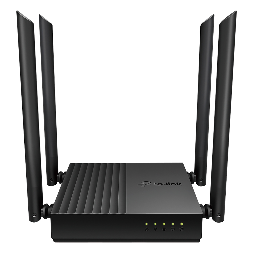 Router Inalámbrico AC 1200 / Doble Banda MU-MIMO / 1 puerto WAN 10/100/1000 Mbps / 4 puertos LAN 10/100/1000 Mbps / Compatible con EasyMesh / Administración Web o App Tether