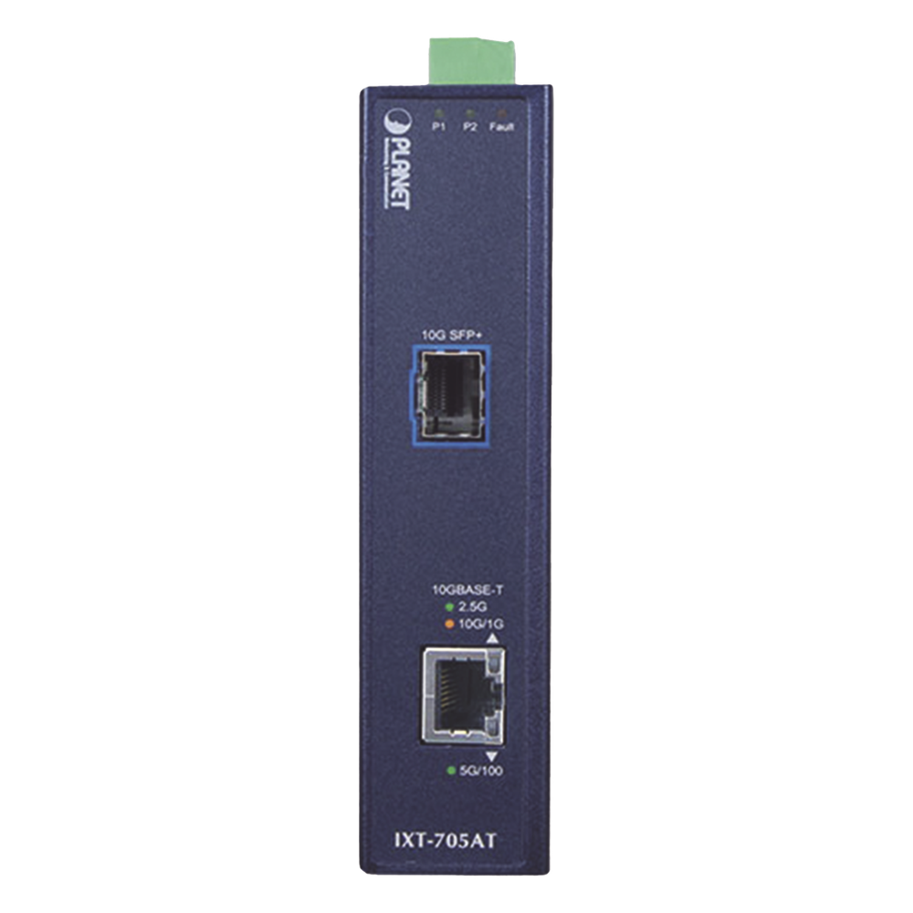 Convertidor de Medios Industrial Ethernet RJ45 10G/5G/2.5G/1G/100M a SFP+ 10GBASE-X