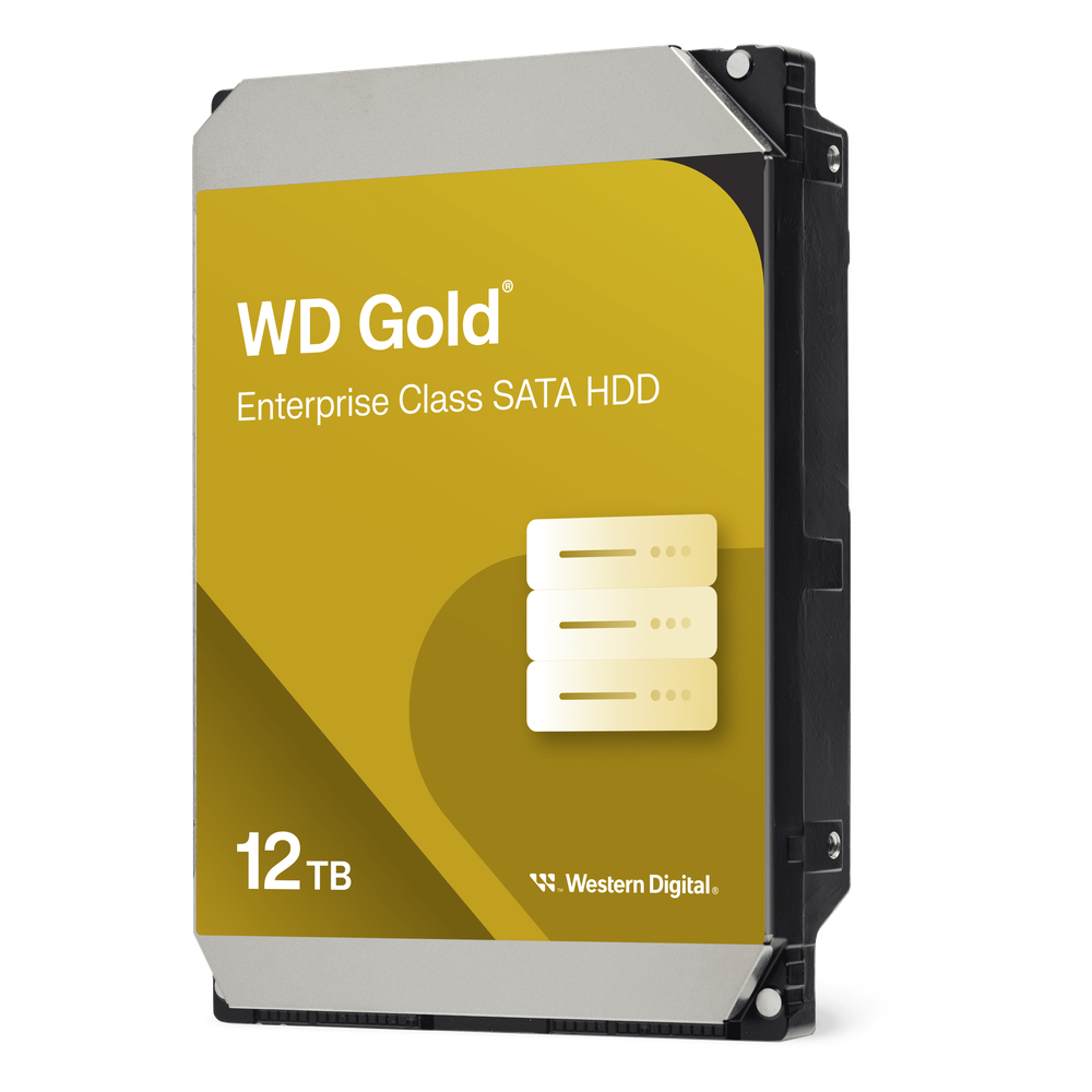 Disco Duro Empresarial WD Gold / SATA 6 Gb/s / 12 TB / 7200 RPM / Tecnología HelioSeal / ArmorCache / 5 Años Garantía / 2.5M Horas MTBF