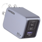 Cargador de 65W serie Nexode Pro | 3 Puertos de Carga Rápida | 2 USB-C | 1 USB-A | Tecnología GaNInfinity | PD3.1 de 65W / QC4.0 | Tecnología de Protección Térmica | Optimiza la Carga | Caja de Aluminio | Incluye Cable U