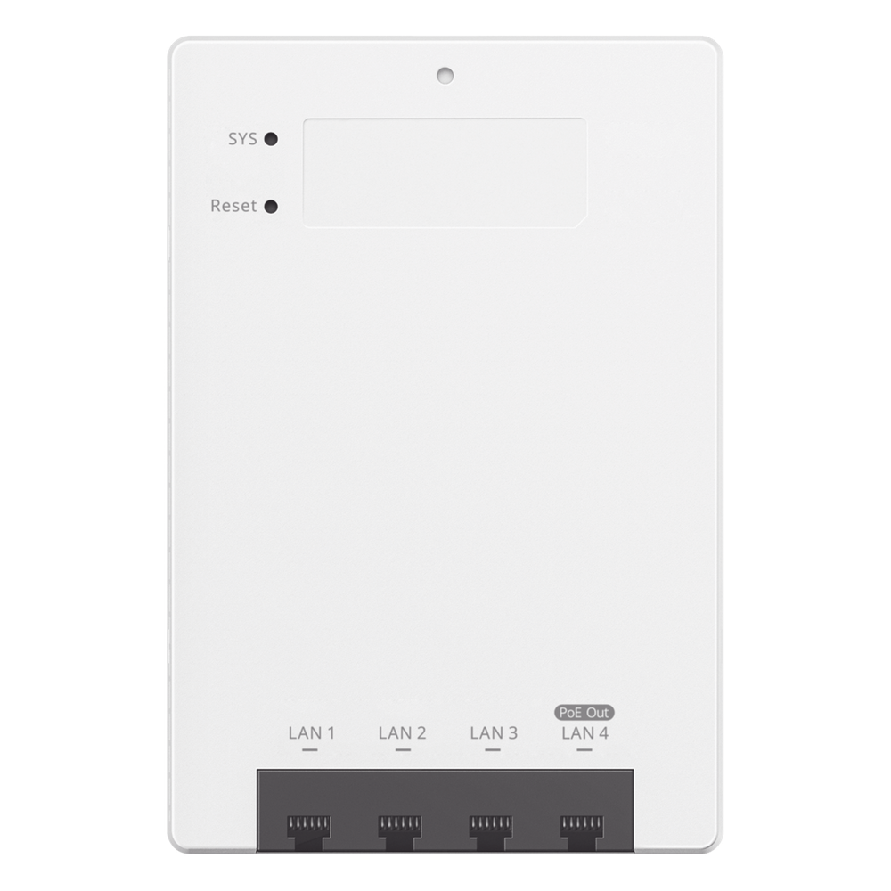 Punto de Acceso Mesh Wi-Fi 7 para interior en pared, hasta 512 usuarios ideal para Hotelería u Oficina.