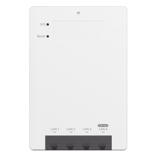 Punto de Acceso Mesh Wi-Fi 7 para interior en pared, hasta 512 usuarios ideal para Hotelería u Oficina.