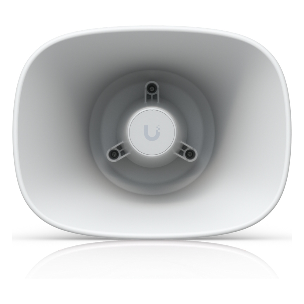 UniFi Protect AI Horn Speaker, Altavoz IP 120 dB, PoE+, Alerta AI Avanzada, Montaje Pared, Esquina y Poste, IP66