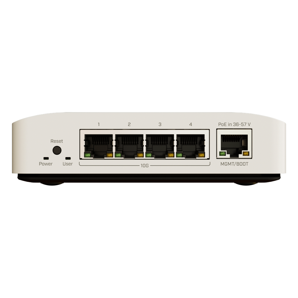 Cloud Router Switch / 4 puertos 10Gbps / Montaje en pared o Riel Din