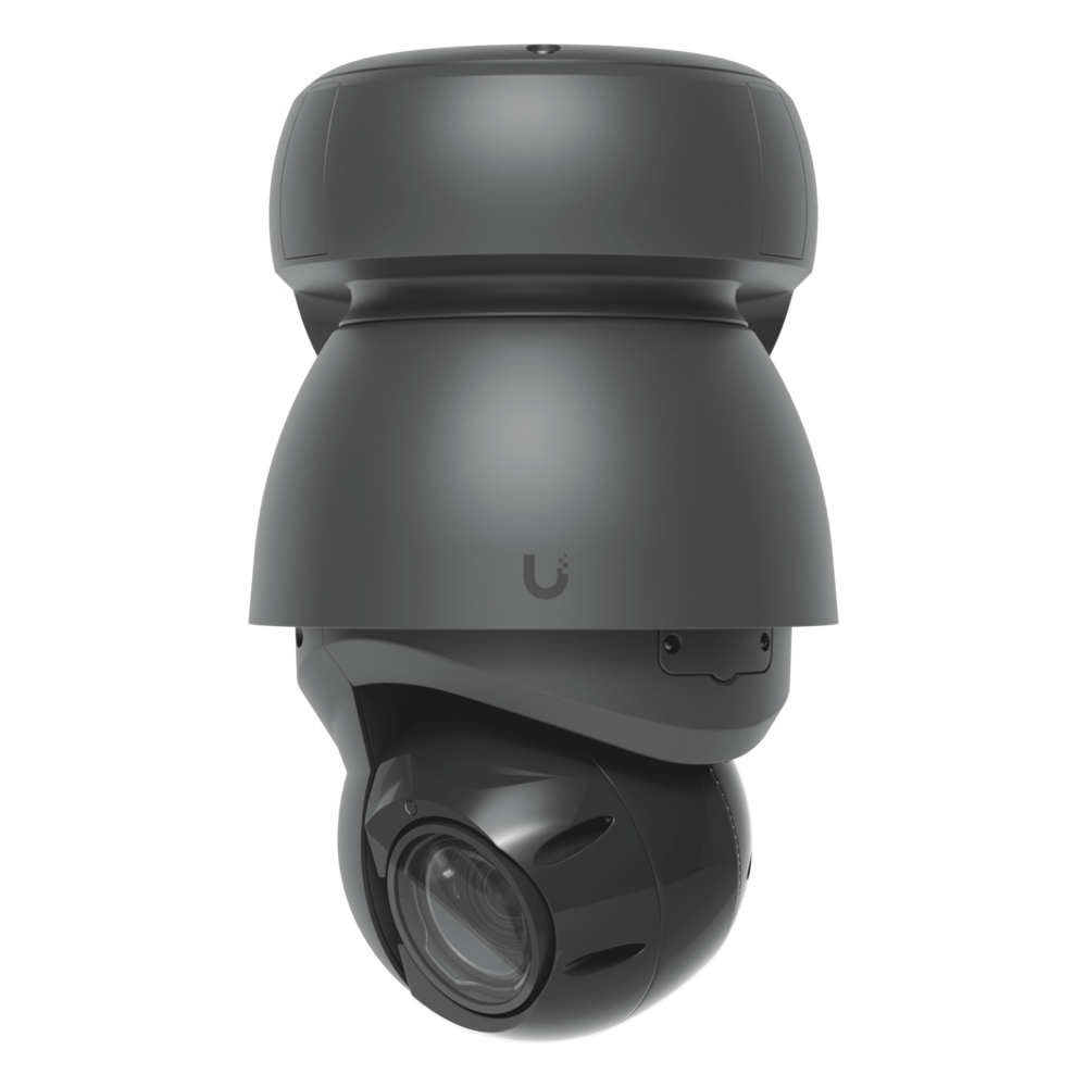 Cámara UniFi Protect PTZ AI Industrial Color Negro, 4K (8MPX), Zoom Óptico 22x, Visión Nocturna IR 100 m, Reconocimiento Facial y Placas, Protección IP66, Movimiento 360°, PoE++