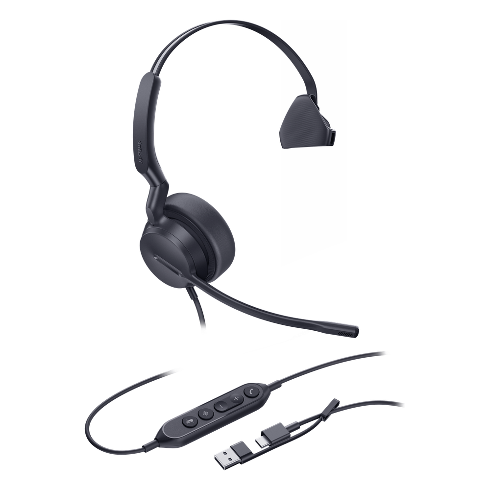 Diadema Alámbrica Yealink UH42 Mono UC con Audio HD y Conectividad USB-C/A