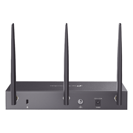 Router Omada VPN / SDN Multi-WAN Gigabit / 1 Puerto WAN SFP Gigabit / 1 Puerto WAN RJ45 Gigabit / 2 Puertos LAN RJ45 Gigabit / 2 Puertos Configurables LAN/WAN / 150,000 Sesiones Concurrentes / Administración Centralizada Omada o Stand-Alone