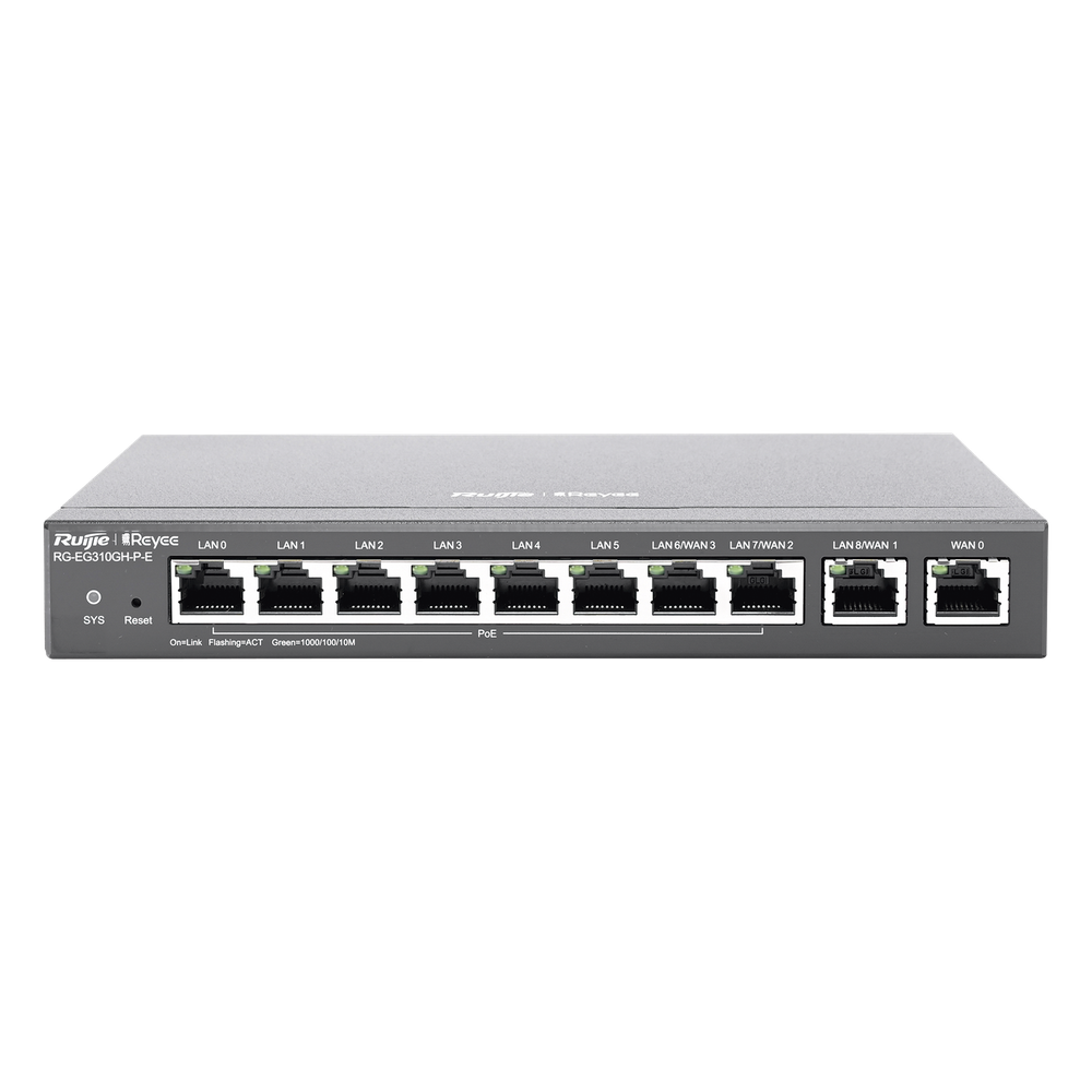 Router Balanceador con Función SD-WAN, PoE+ hasta 110 Watts, Hasta 4 Servicios de Internet y hasta 350 clientes con desempeño de 1.5 Gbps