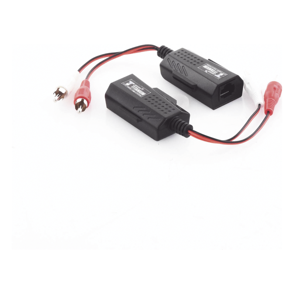 Balun Extensor de Audio Analogo Estereo RCA a RJ45 / Distancia 800 Metros (2625 Pies) / Cable CAT5-6 / Conector 100% Cobre / Protección TVS, Calidad Premium