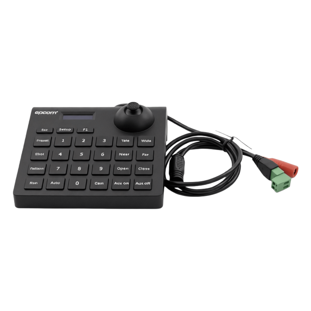 Mini Teclado controlador PTZ con pantalla LCD y joystick altamente resistente