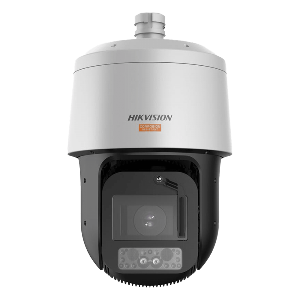 PTZ IP 4 Megapixel / 42X Zoom / Dual Light (500 mts IR / 100 mts Luz Blanca) / Polimero Anticorrosivo (Ideal para Zonas Costeras o Alta Salinidad) / AutoSeguimiento / DARKFIGHTER / EIS / Exterior IP67 / NEMA 4X / C5 / Wiper