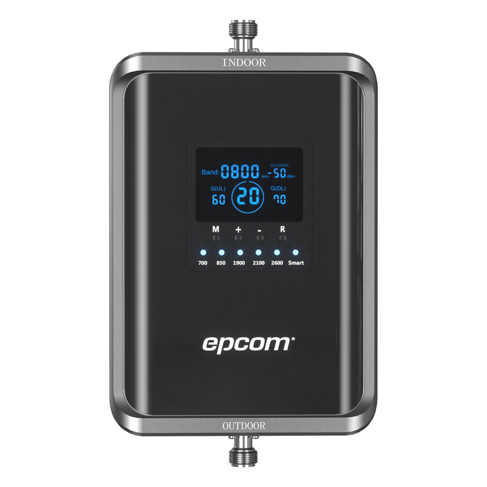 Kit Amplificador de Señal Celular 2G, 3G, 4G y 5G / Mejora llamadas convencionales y VoLTE / Amplifica señal de TELCEL, AT&T, MOVISTAR, BAIT,DiRi y más / Cubre hasta 300 m² con una antena y hasta 600 m² con 2 antenas.