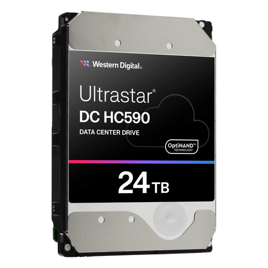 Disco Duro Empresarial WD Ultrastar DC HC590 / 24TB / SATA 6Gb/s / 7200 RPM / OptiNAND / CMR / HelioSeal