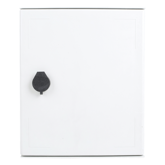 Gabinete de Poliéster IP65 Uso en Intemperie (250 x 300 x 140 mm) con Placa Trasera Interior de Plástico (Incluye Chapa y Llave).