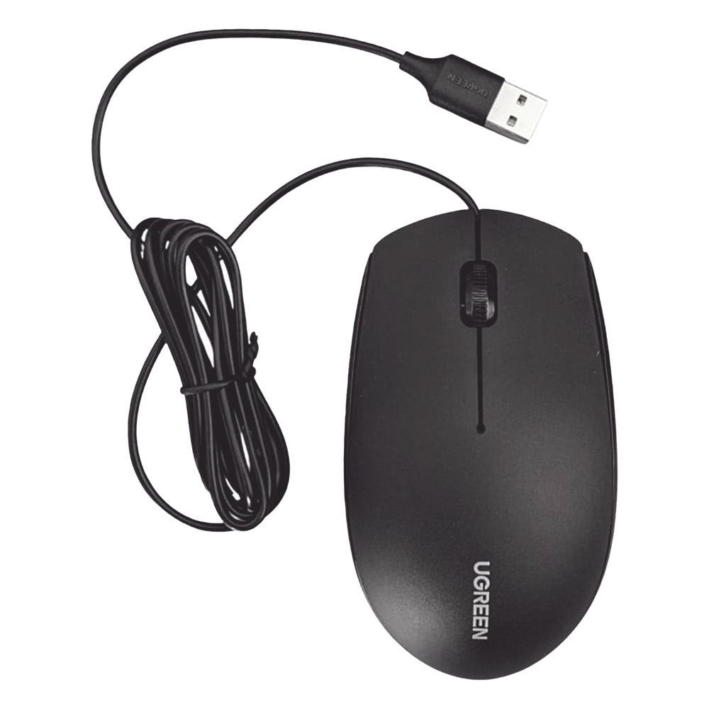 Mouse Óptico USB | Cable USB de 1.5 metros | 3 Botones | 1200DPI | Diseño Ergonómico | Silencioso | Color Negro | Windows / MacOS / Linux / Chrome y otros | También Compatible con  DVR / NVR.