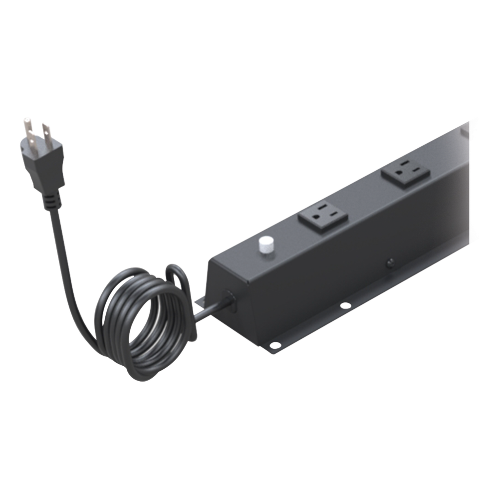 PDU Vertical de 10 Contactos (NEMA 5-15R). Volt. Ent./Sal.: 120Vca/15A compatible con Racks EIRL y EIQR.