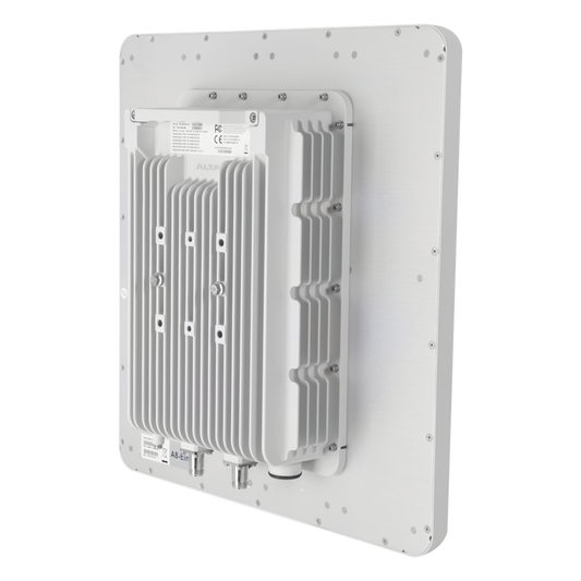 Punto de Acceso WiFi, PTP y PTMP Doble Banda Simultanea, Ideal Para Industria 4.0, Hasta 1.7 Km de Cobertura WiFi, Antena Sectorial MIMO 8x8 Integrada de 100° de Apertura en 2.4 GHz, MIMO 2x2 Conectorizado en 5 GHz.